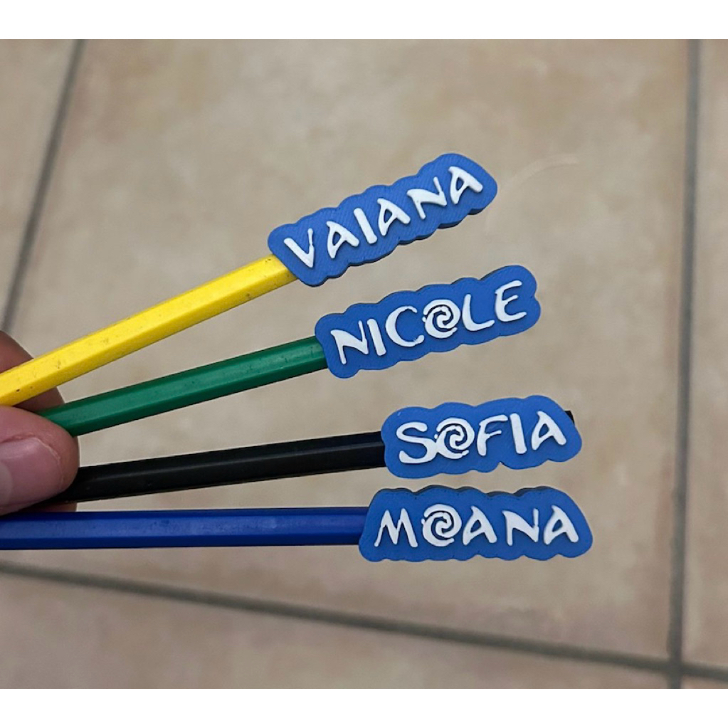 Oceania ปรับแต่งได้ Pencil Topper Moana Fon (ชื่อในหมายเหตุ)