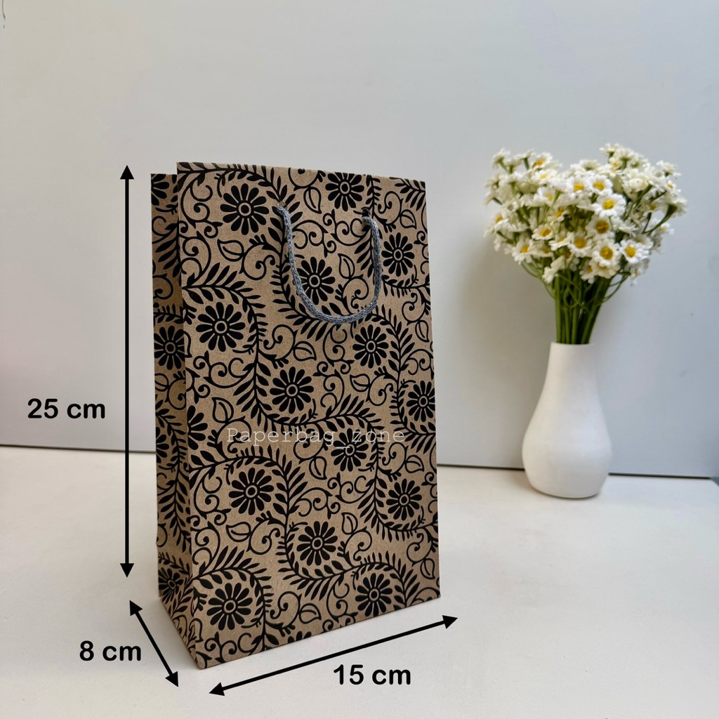 Bitif Floral Wafer Paper Bag ขนาด 15x8x25cm