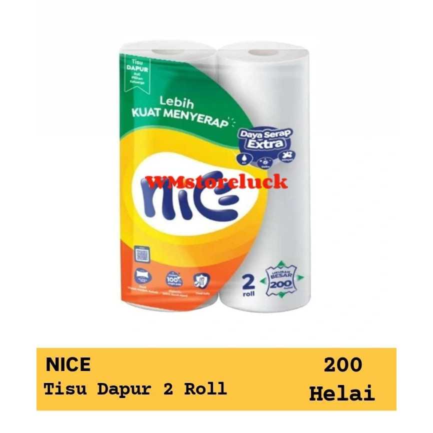 NICE KITCHEN ทิชชู่ 2 ROLL 200 เส้น/ NICE ทิชชู่ครัว 2 ม้วน 200 แผ่น