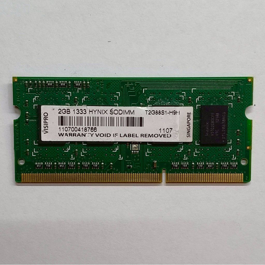 Sodim 2GB DDR3 2Rx8 PC3-10600S ปกติทดสอบแล็ปท็อปต้นฉบับ Ram