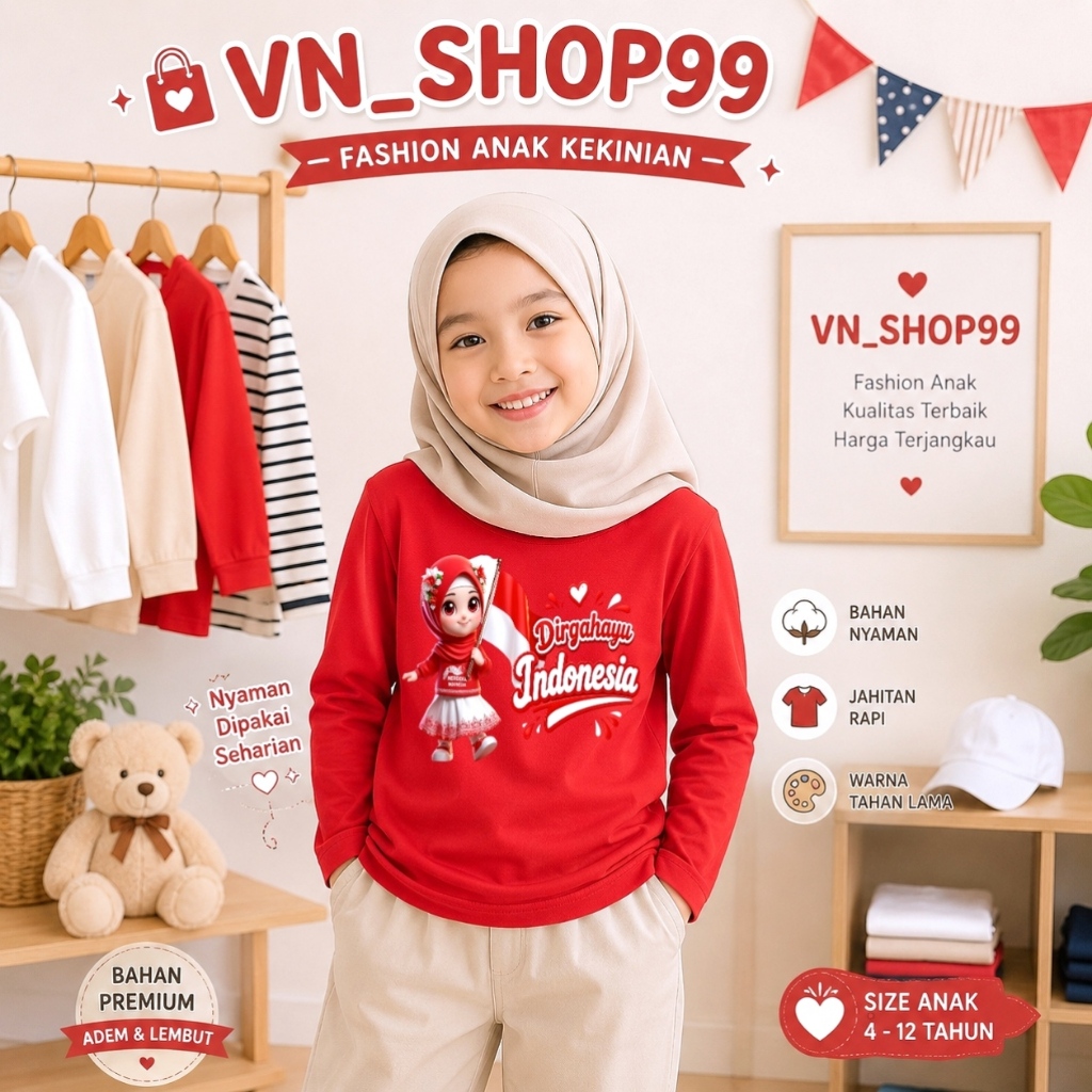 VN_SHOP99 INDEPENDENCE เสื้อยืดแขนยาว