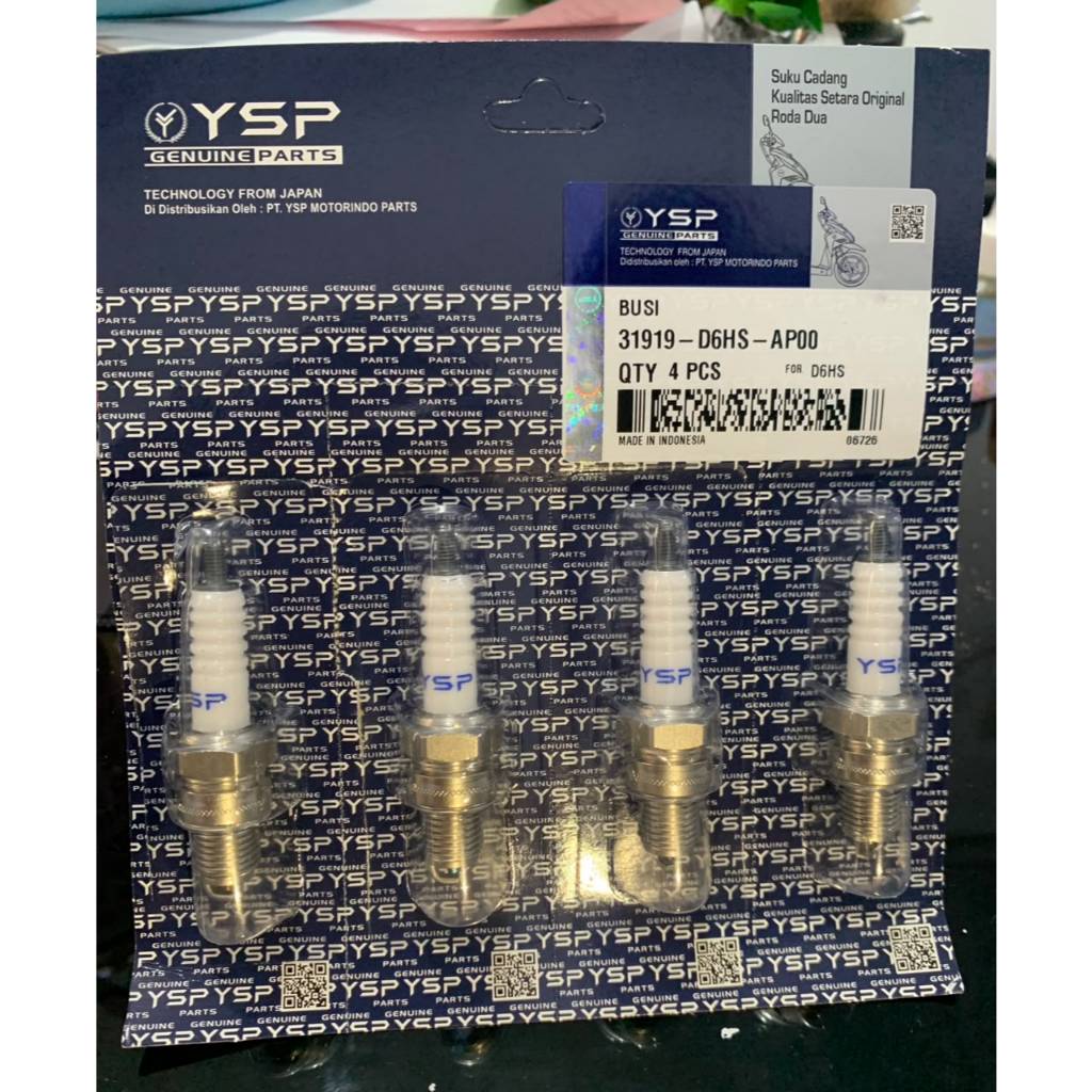 WHOLESALE (YSP) (PRICE สําหรับ 8 ชิ้น) D6HS / D6 Astrea / S90 / S90z / C70 / C90 SPARK PLUG