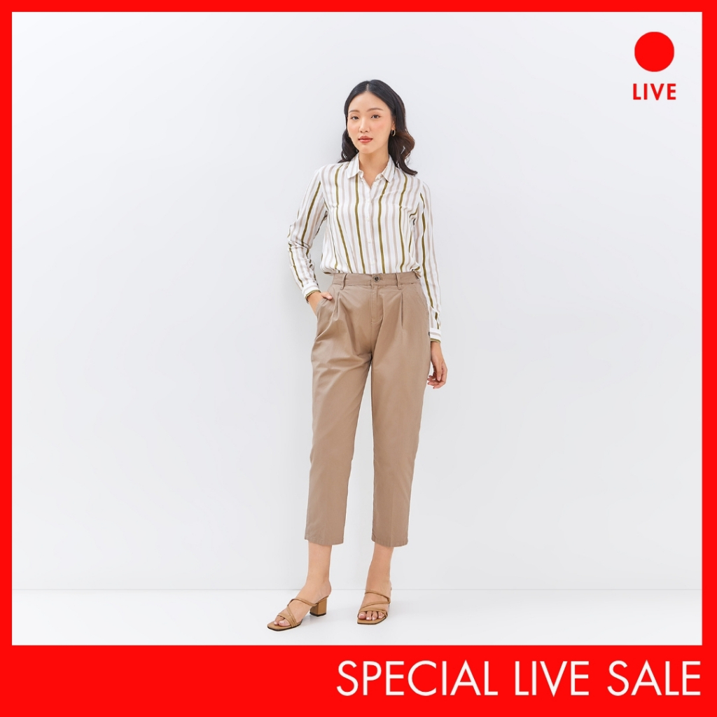 [CLEARANCE] Special Live C2 Vander Khaki Pants สําหรับผู้หญิง