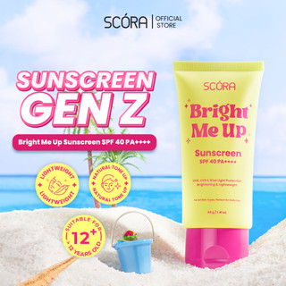 [Hero] SCORA Bright Me Up Sunscreen 40 gr Sunblock Mencerahkan Melindungi UV Menyerap
