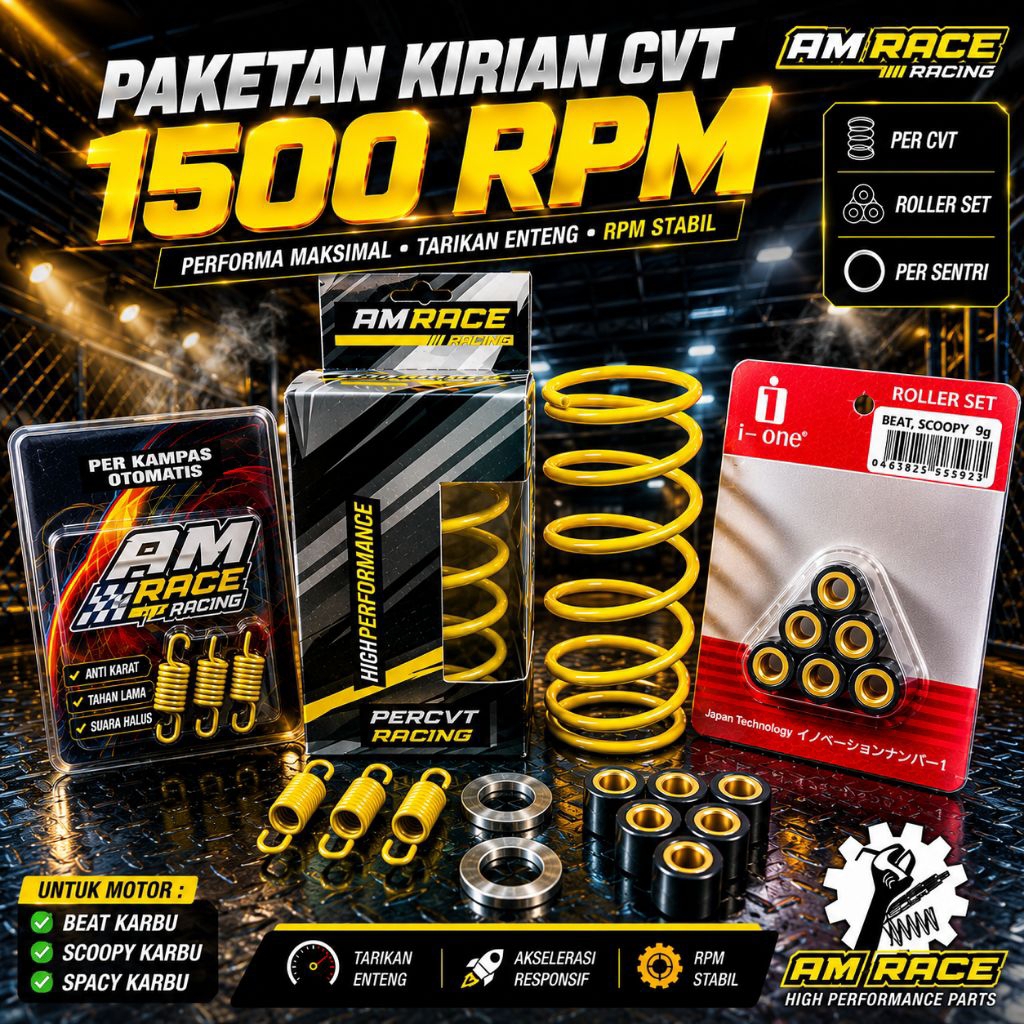 CVT KIRIAN PACKAGE BEAT CARBON SCOOPY CARBON SPACI CARBON CENTRI 1500 RPM ROLER 9 GRAM