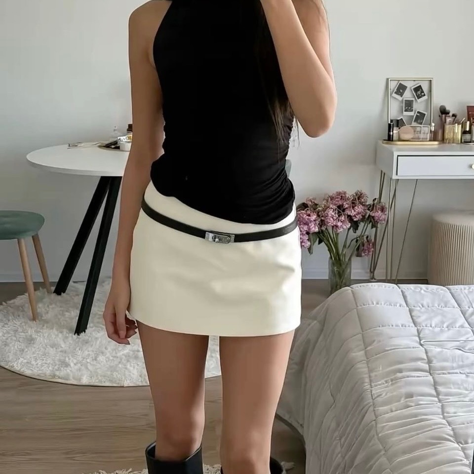 [ READY ] PRISANA MAYA อินเทรนด์ Basic Skort 3037 | ผู้หญิงเอวกลางถึงต่ําอินเทรนด์พื้นฐานกางเกงกระโป