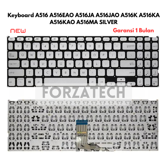 AsusA516 A516EAO A516JA A516JAO A516K A516KA A516KAO A516MA SILVER แป้นพิมพ์แล็ปท็อปใหม่