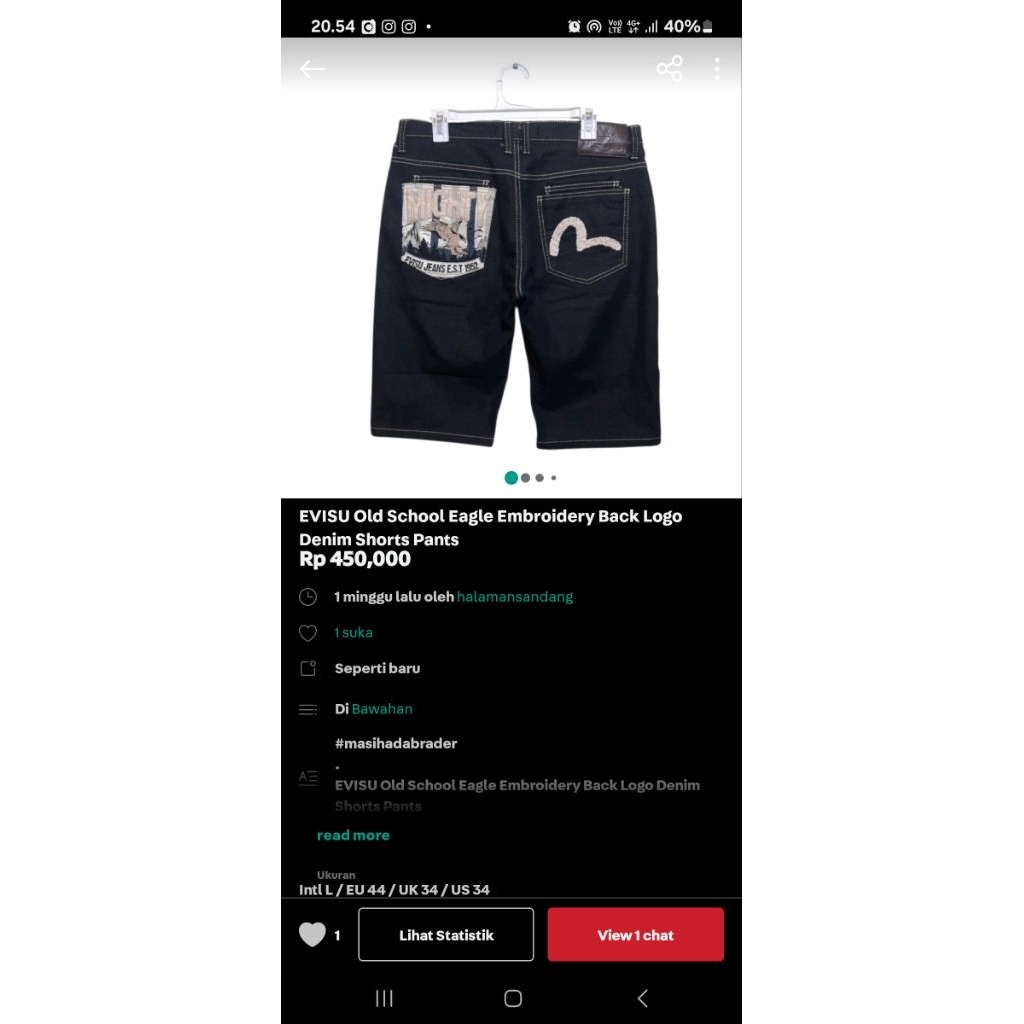 EVISU กางเกงเอวิสุ**