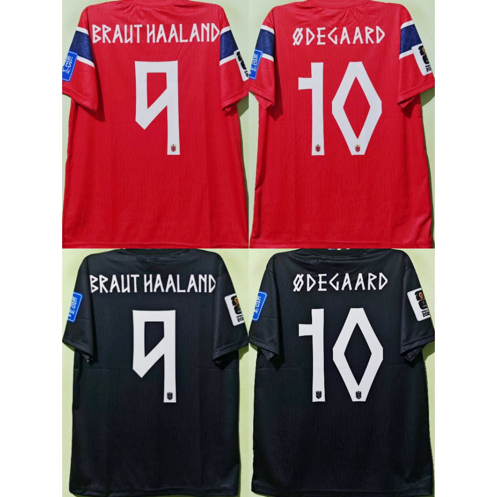 HAALAND ODEGAARD Jersey พิมพ์ auri