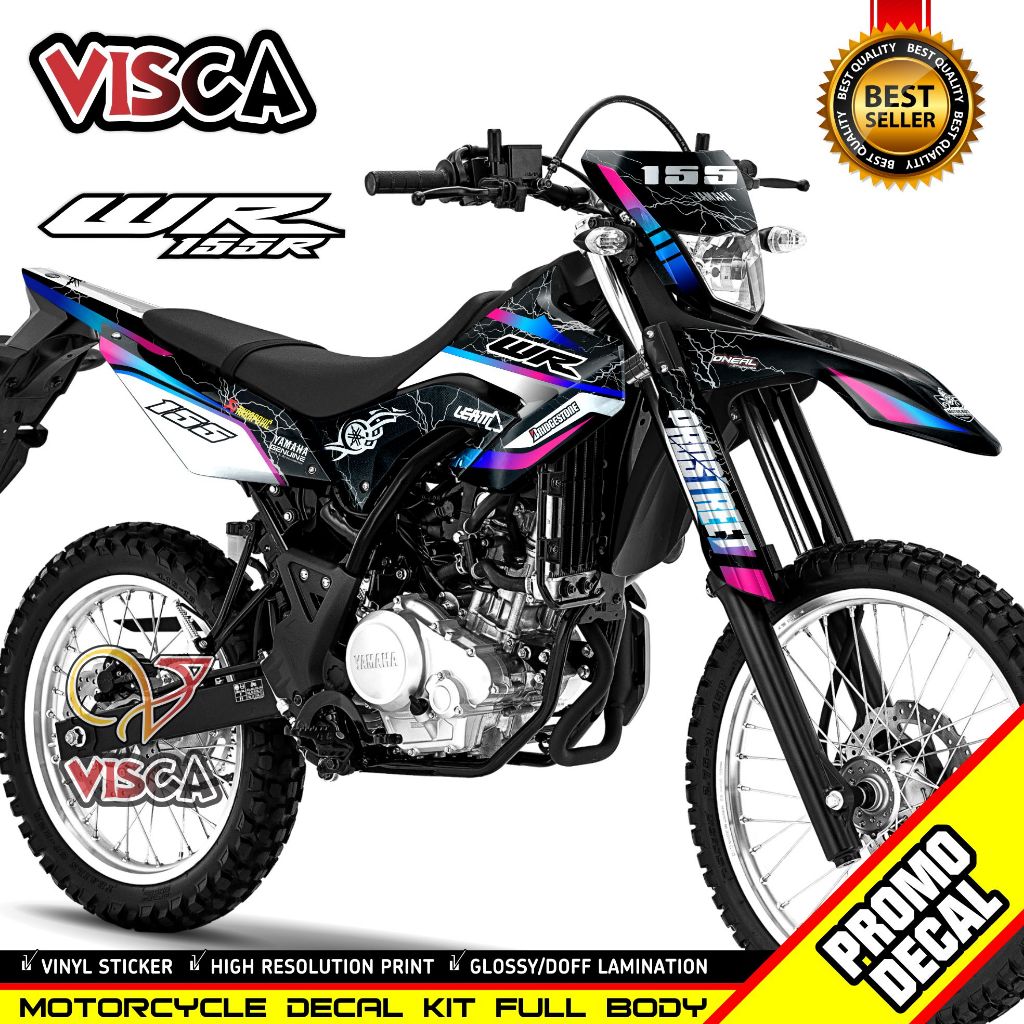 WR 155 Full Body Decal - WR 155 R Fullbody Motorcycle Sticker - Yamaha WR155 Supermoto Decal Simple 