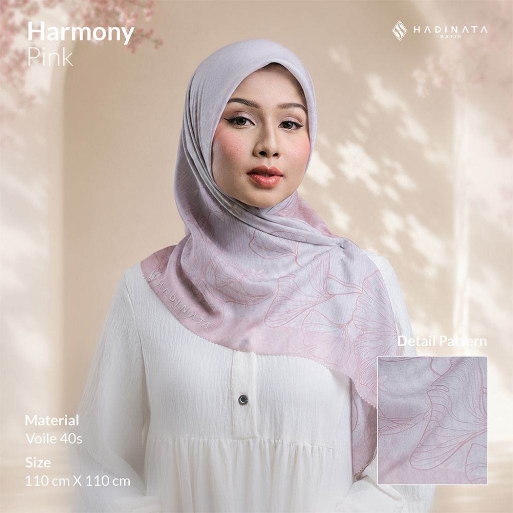 Hadinata Batik Hijab Premium Harmony Pink
