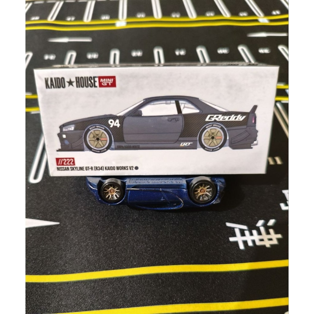Kaido House Mini GT Nissan skyline GT-R R34 Greddy V2 KHMG 222