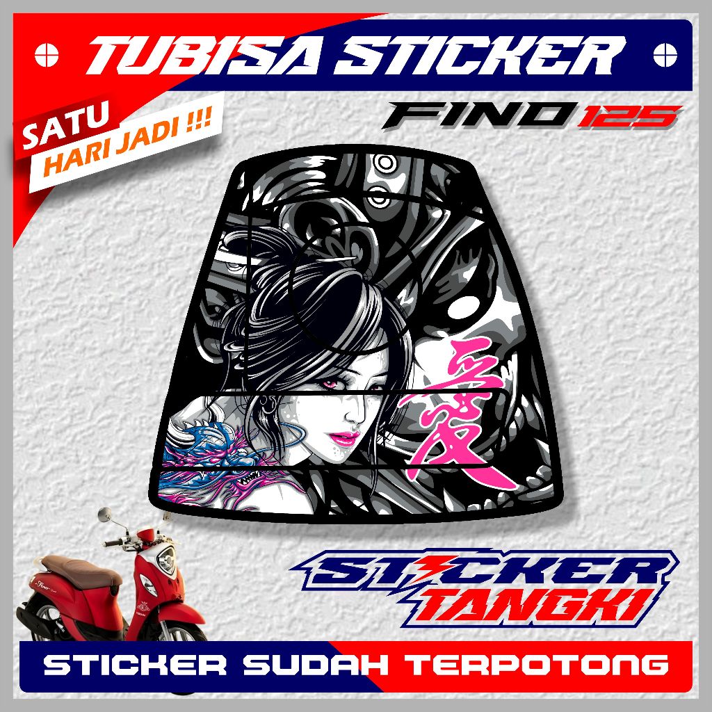 Fino 125 สติ๊กเกอร์ติดถังน้ํามันเชื้อเพลิง - Yamaha Fino 125 สติ๊กเกอร์ถังกันน้ําและแข็งแกร่ง TBS.01