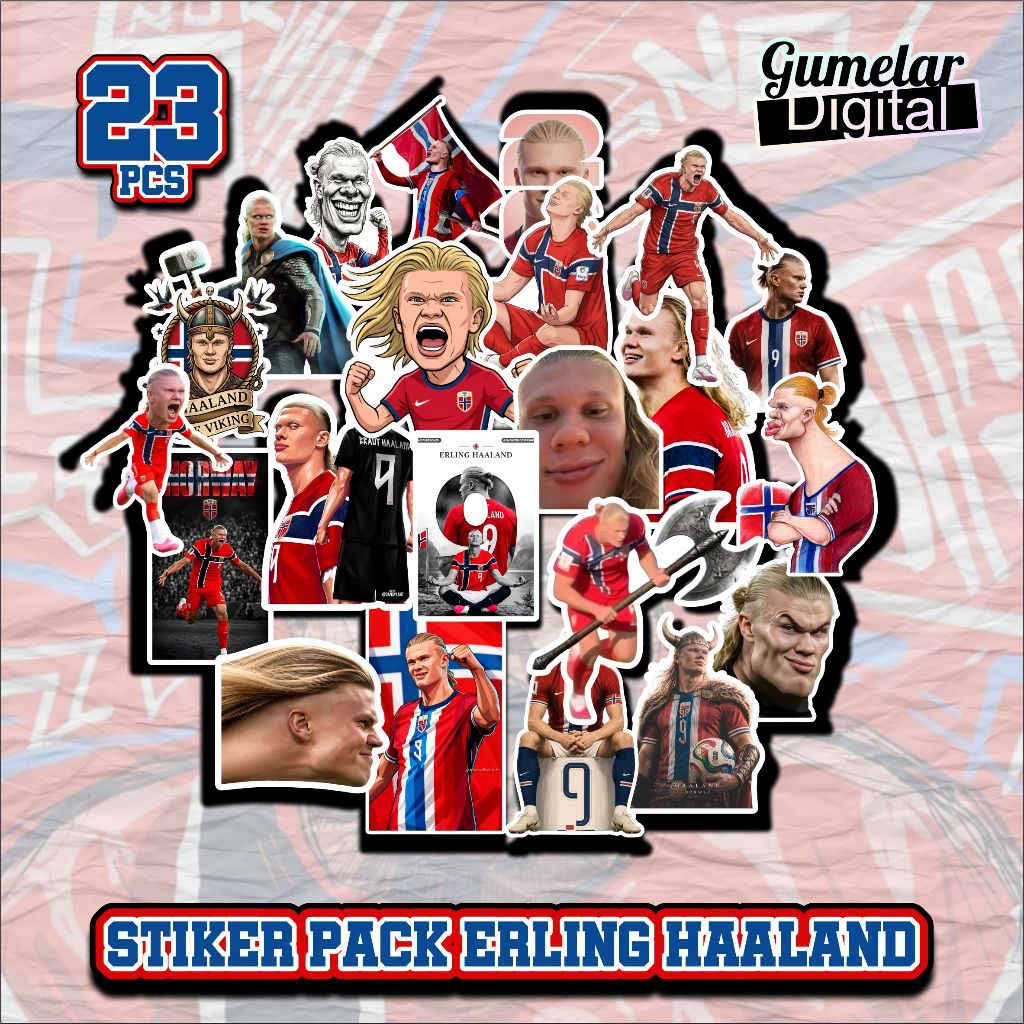 P22 ใหม่ล่าสุด COOL HAALAND ERLING PACK STICKERS TRENDING และ VIRAL ERLING HAALAND HAALAND THE VIKIN