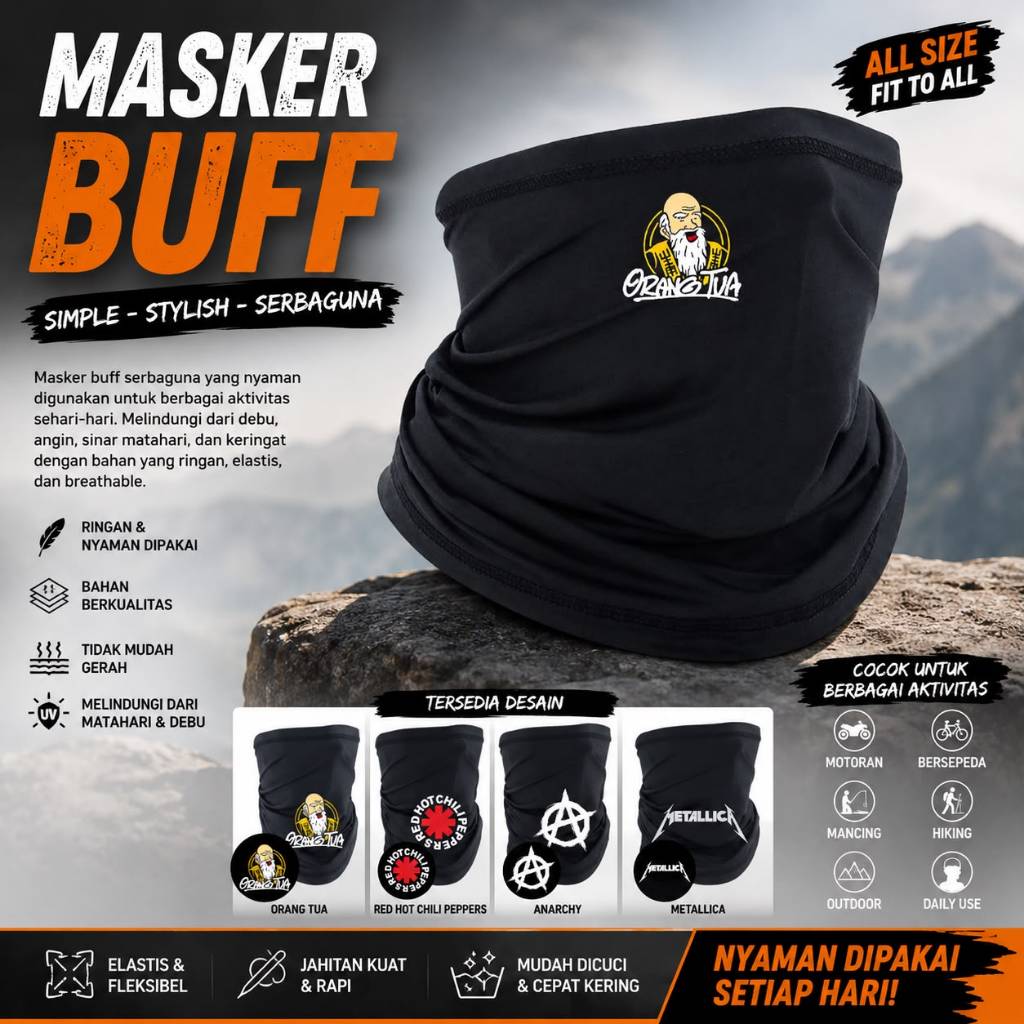 BUFF MASK // BUFF LOGO MOTIF // BUFF สําหรับการหลุดร่วง