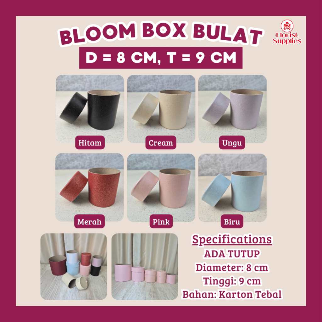 Bloom Box Round D8 T9 Balloon Bouquet Box Balloon Bouquet Flower Box Flower Bouquet Gift Box Round