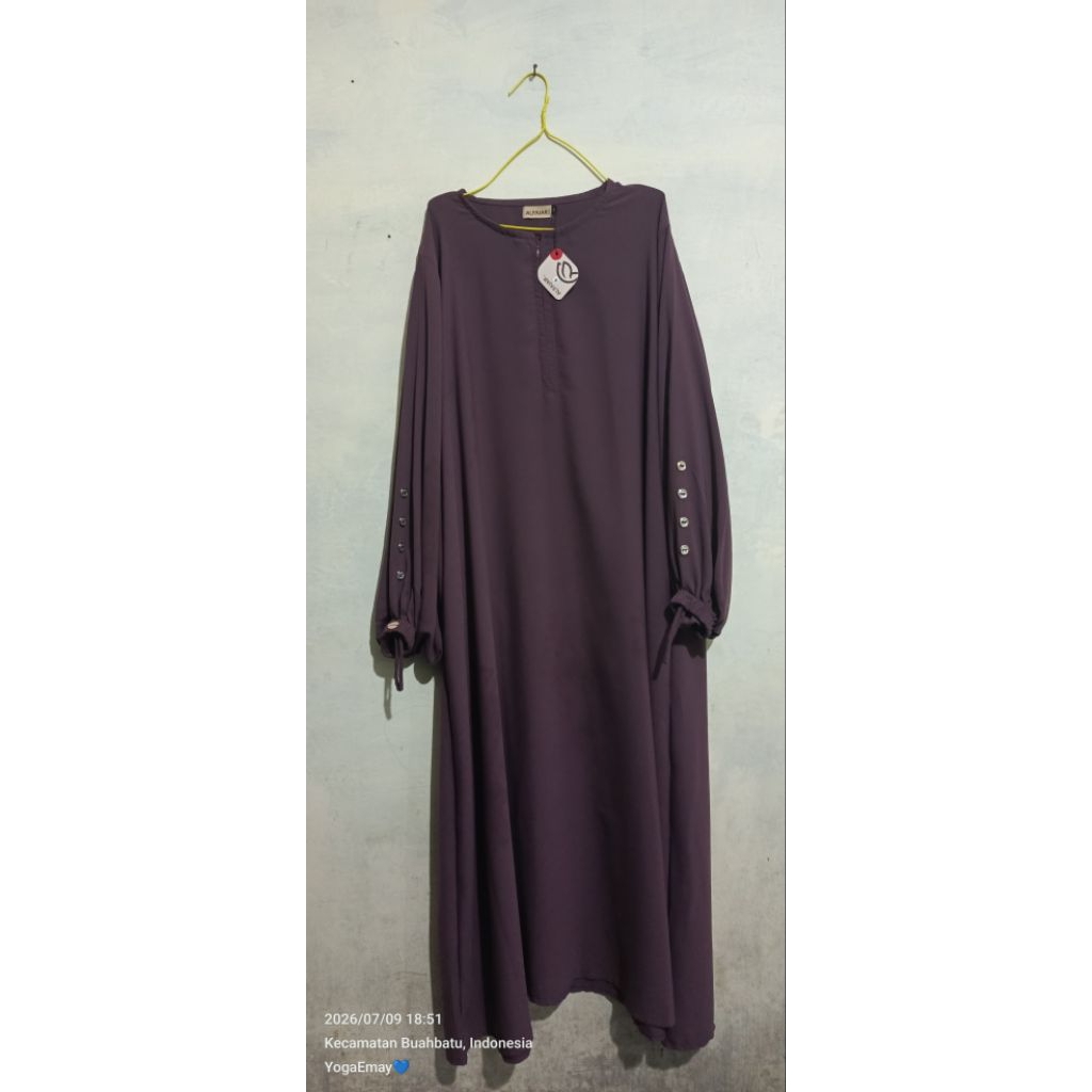 Hafiza Abaya แขนบอลลูน by alfajar เกรด B สี Mauve Size M