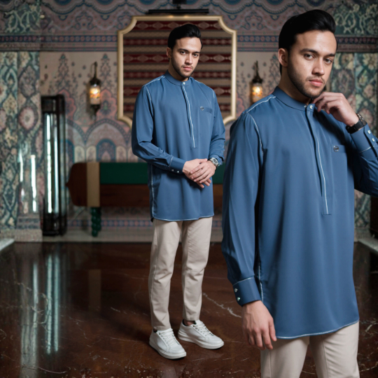 KEMEJA DNine Thobes Koko Shirt Sulthan Series Premium Mens Koko Shirt Slim Fit Anti UV Modern Umarh