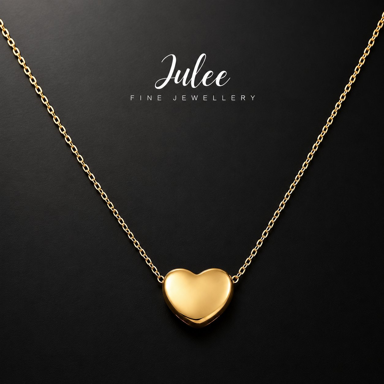 สร้อยคอทองคำ 24K พร้อมจี้รูปหัวใจ JULEE เครื่องประดับทองคำ 0.33 กรัม เครื่องประดับทองคำบริสุทธิ์ 24K