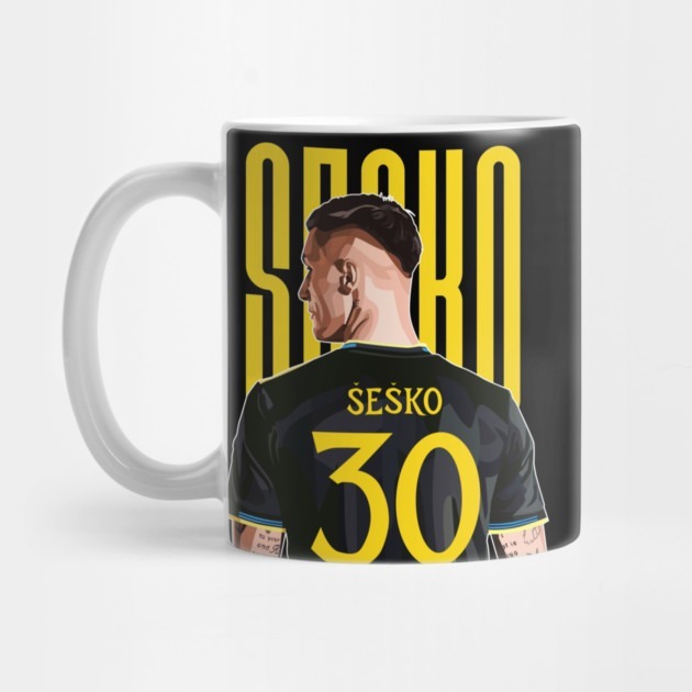 Benjamin Sesko Vector Art - แก้วชานักฟุตบอล Sesko