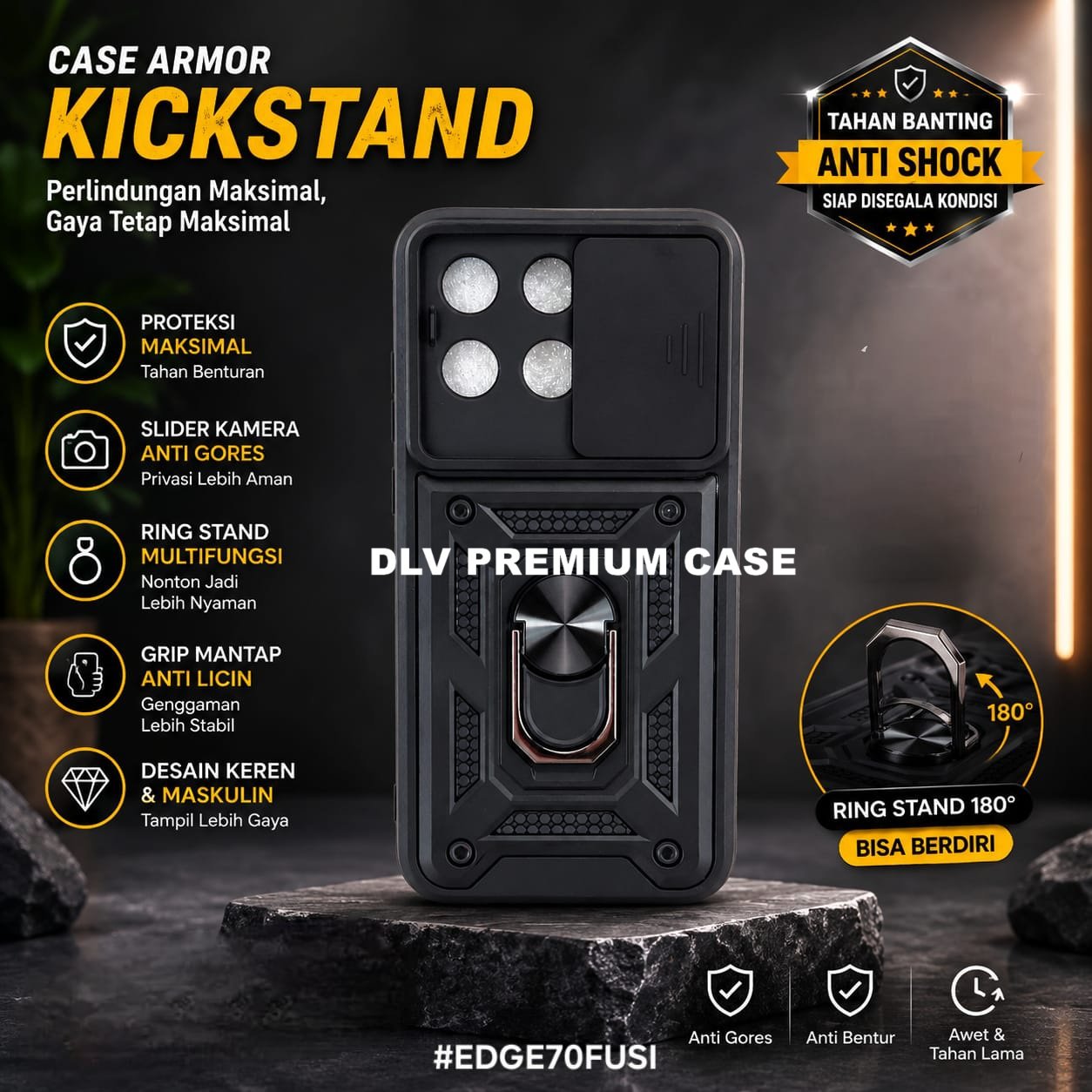 MOTO EDGE 70 FUSION MOTO G57 POWER MOTO G67 POWER CASE TRANSFORMER SLIDE สีดําเท่านั้น CASE ROBOT CA