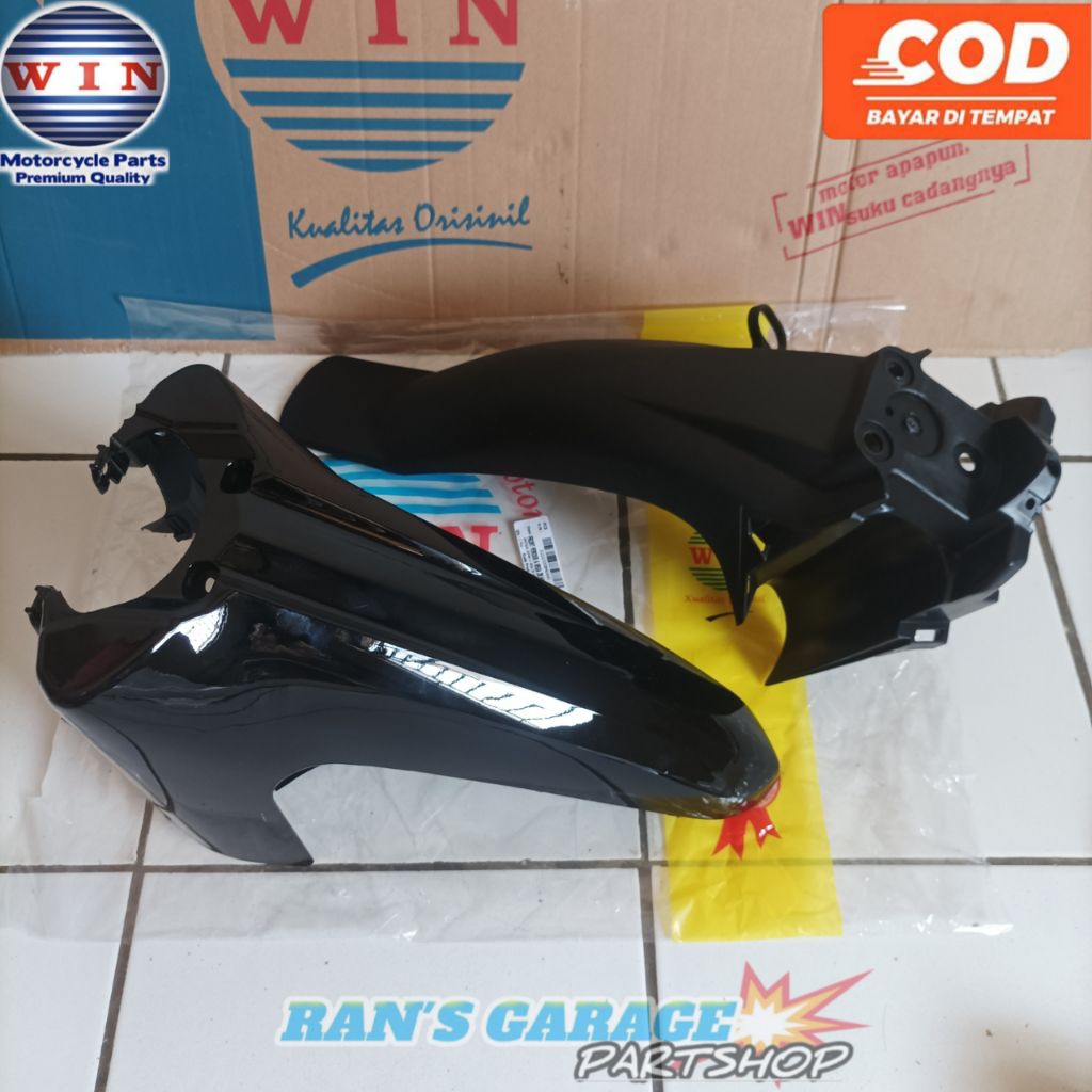 WIN FRONT FENDER AB YAMAHA VEGA ZR 5D9 สีดําด้านหน้า FENDER A + B แบรนด์ WIN ดั้งเดิม
