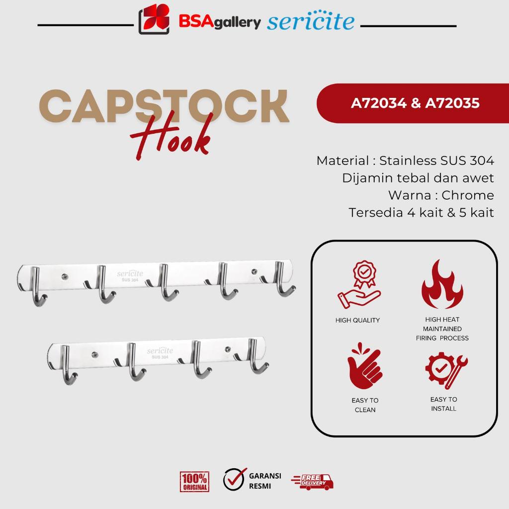 GANTUNGAN [BSA] ไม้แขวนเสื้อสแตนเลส Sericite Inno A72034 A72035 / Kapstock / Kapstok Multipurpose St