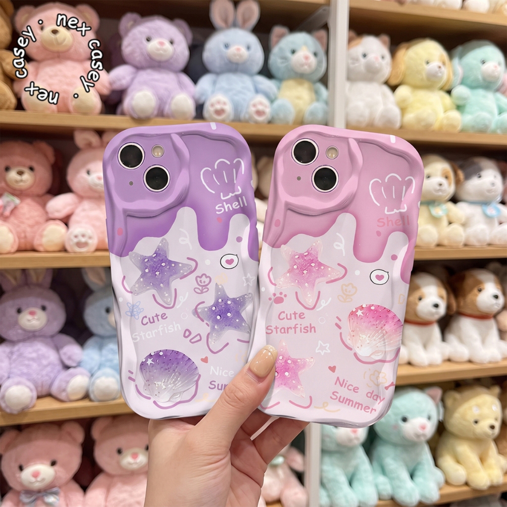 CLEAR MELTING CASE STARFISH สําหรับ REDMI MI 14 14T หมายเหตุ 8 9 10 11 12 13 14 15 POCO M3 X3 X6 PRO