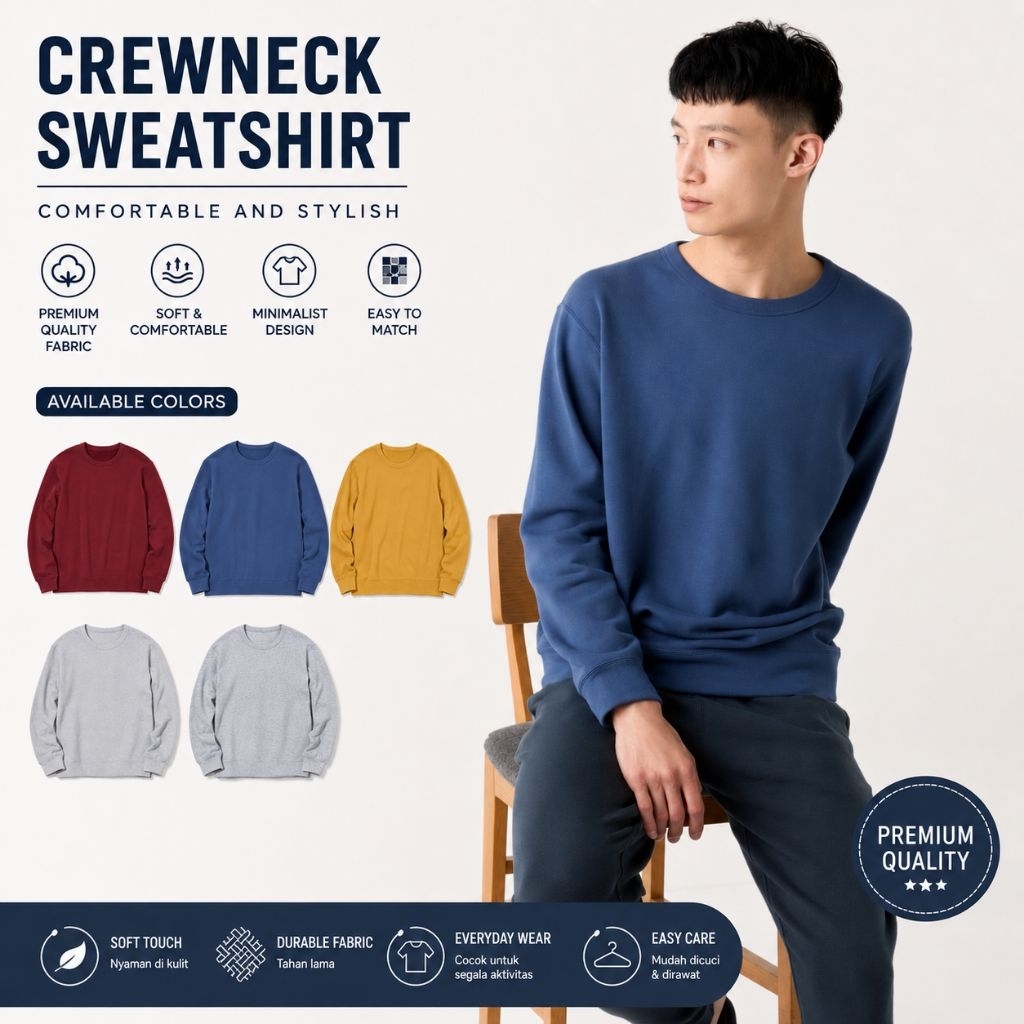 UNQ FLEX STAINS บนคอ CREWNECK UNISEX