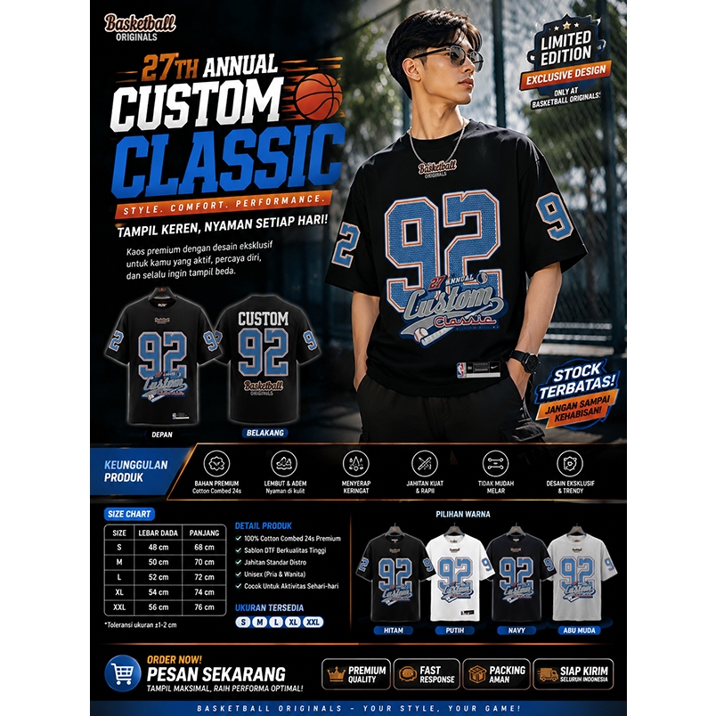 BLB basketball champion ORIGINAL เสื้อยืดแขนสั้นผู้ใหญ่ระดับพรีเมียม