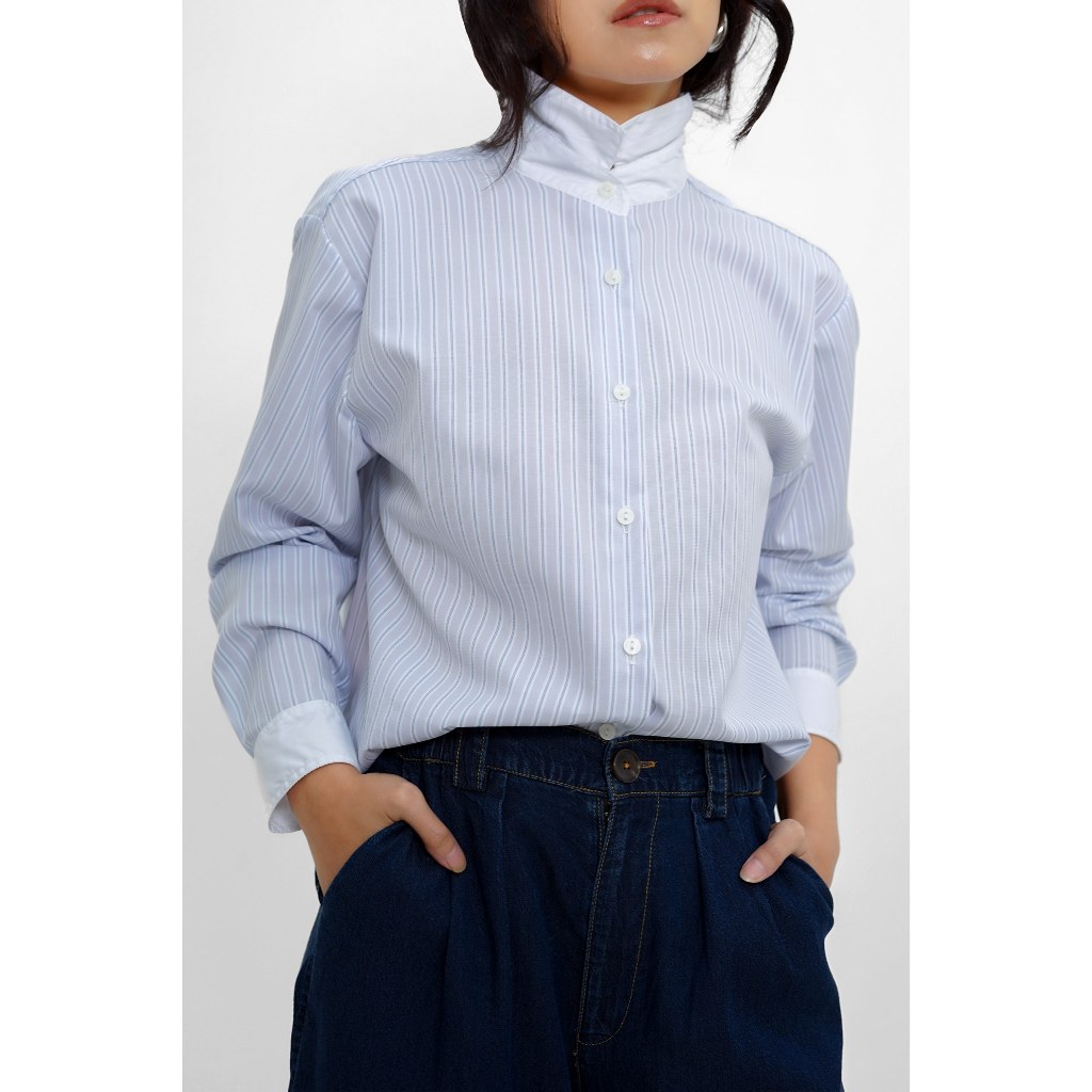 KEMEJA Kivee - เสื้อ Charliste / เสื้อเชิ้ตลายทางผู้หญิง