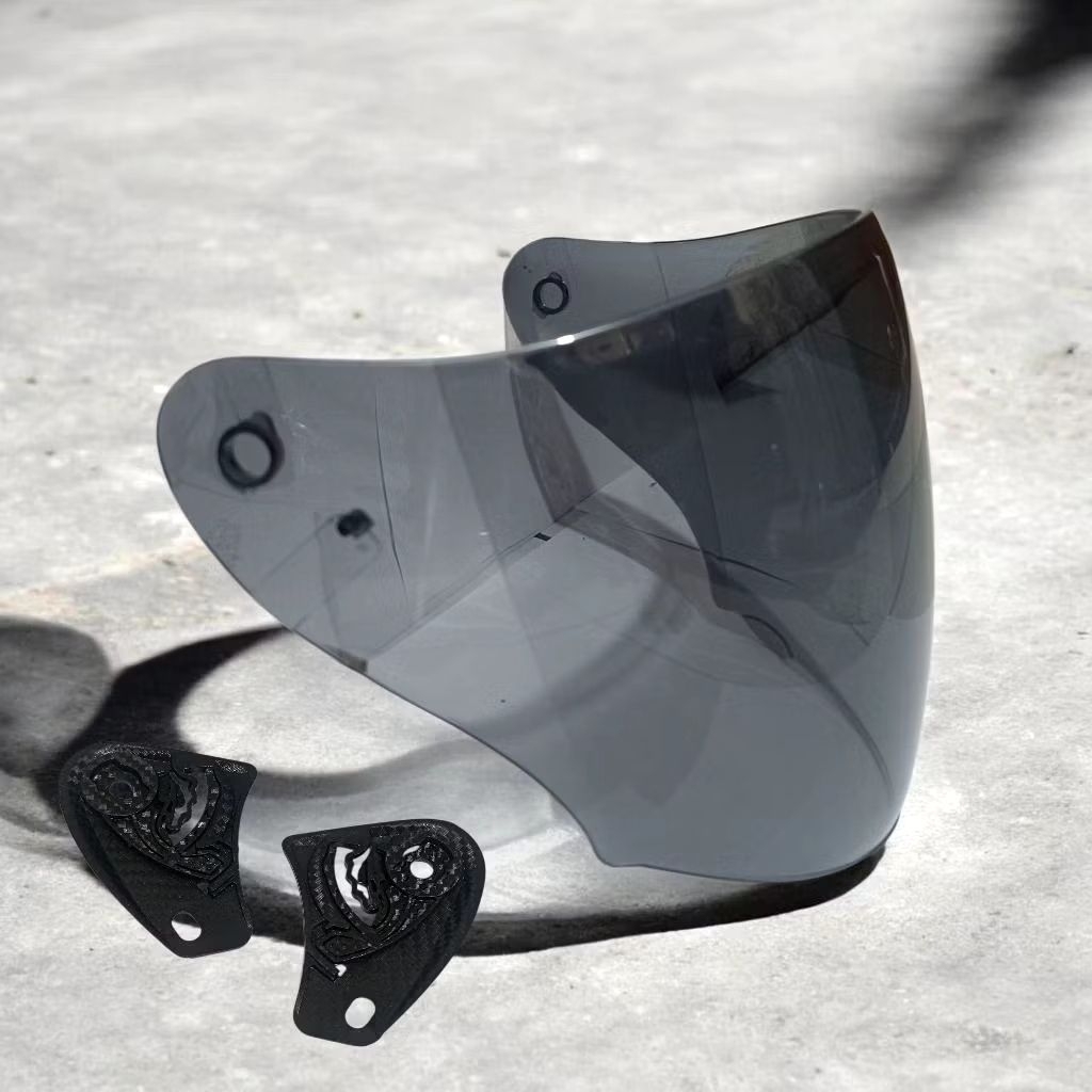 KYT Kyoto Helmet Glass Plus Ratchet Visor KYT Kyoto Helmet + Reflector