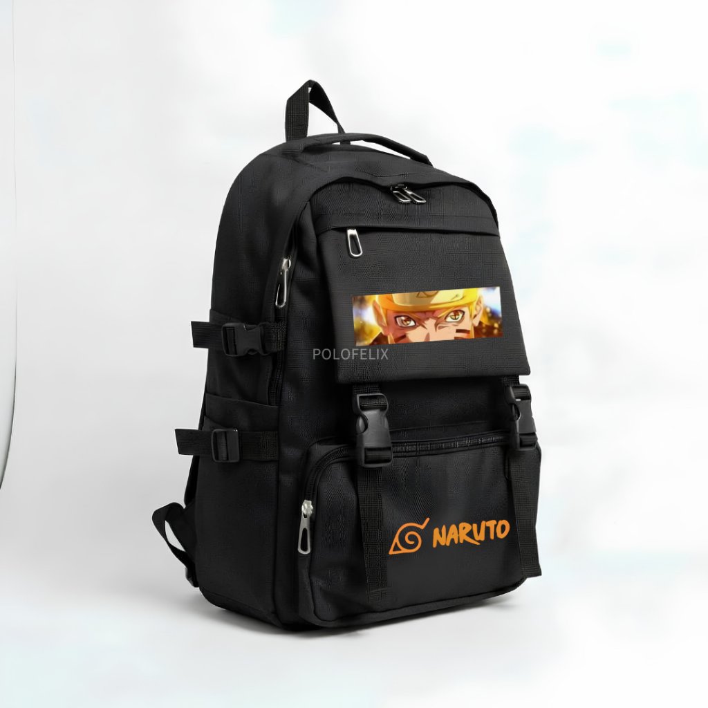 กระเป๋านักเรียนเด็ก Naruto Anime Nylon กันน้ํา Naruto Obito Minato Character Image Bag