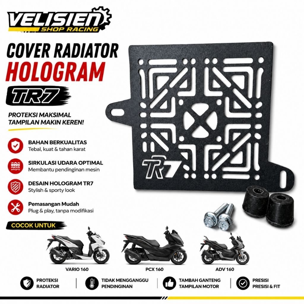 ฝาครอบป้องกันหม้อน้ําโฮโลแกรม Vario 160 PCX 160 ADV 160 TR7 หนาพรีเมี่ยม