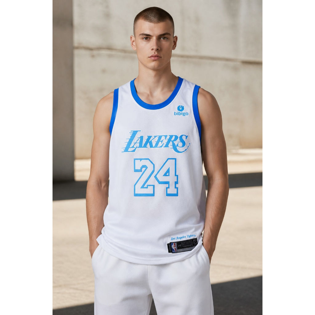 LAKERS 24 KOBE BRYANT CITY EDITION PREMIUM IMPORTED BASKETBALL JERSEY WHITE 20/21