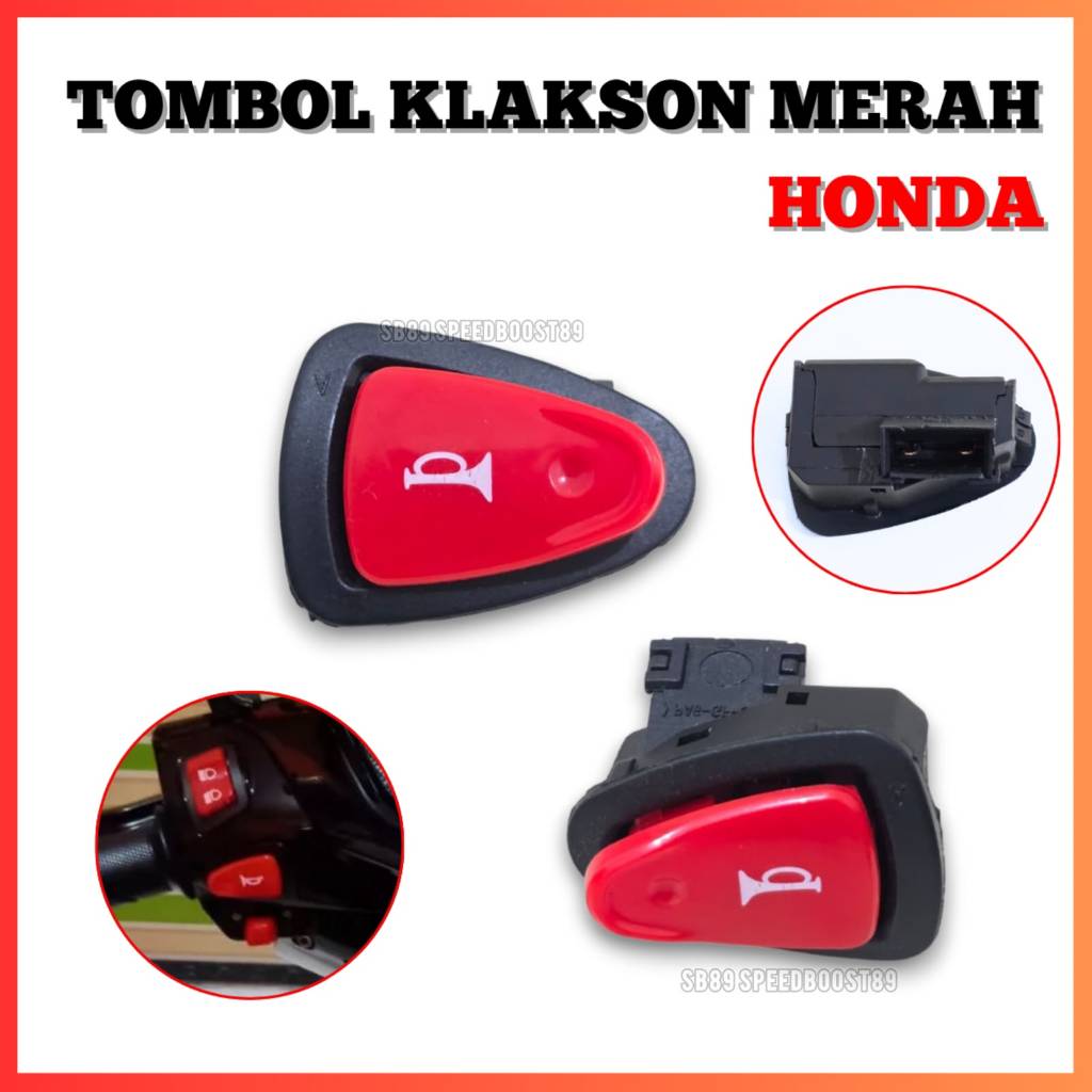 MERAH TOMBOL ขายส่ง Honda Horn Switch สีแดงเวียดนาม ABS Push Button Min. 5 ชิ้น | SB89