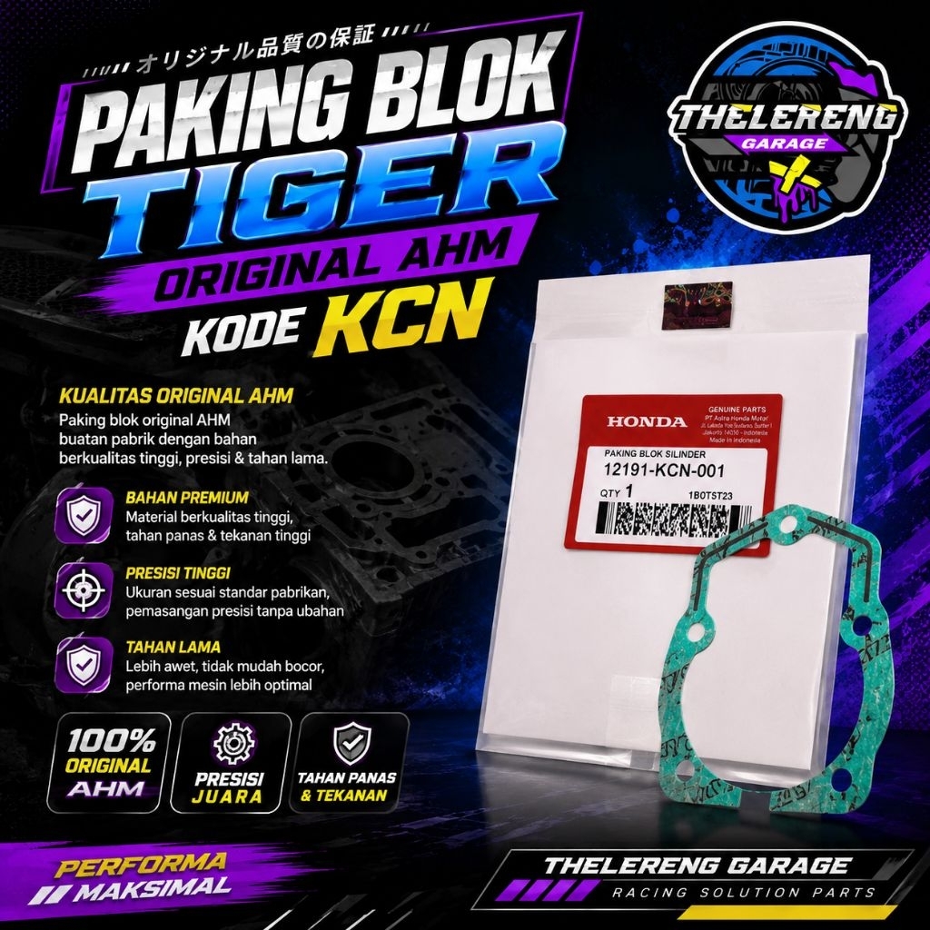 ปะเก็นบล็อก AHM Tiger Mp Gl ดั้งเดิมปะเก็นกระบอก AHM Thelereng_Garage Shop