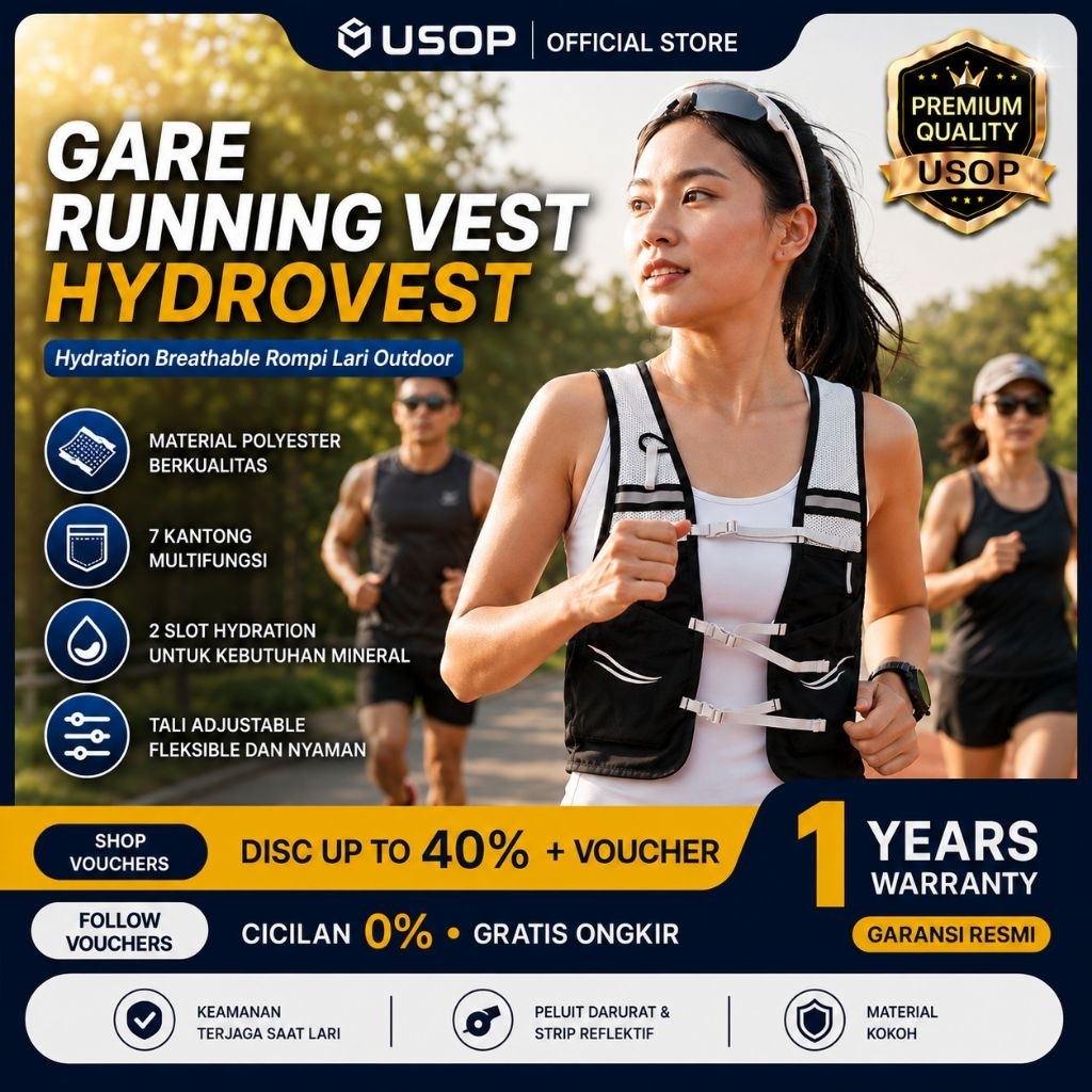 GARE Running Vest Hydrovest Hydration Breathable Outdoor Running Vest - WP450