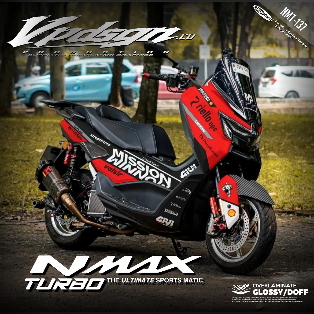 Yamaha NMAX TURBO NEO S Full body Decal สติกเกอร์ 2024 2025 Mission Winnow NMT 137 ออกแบบ