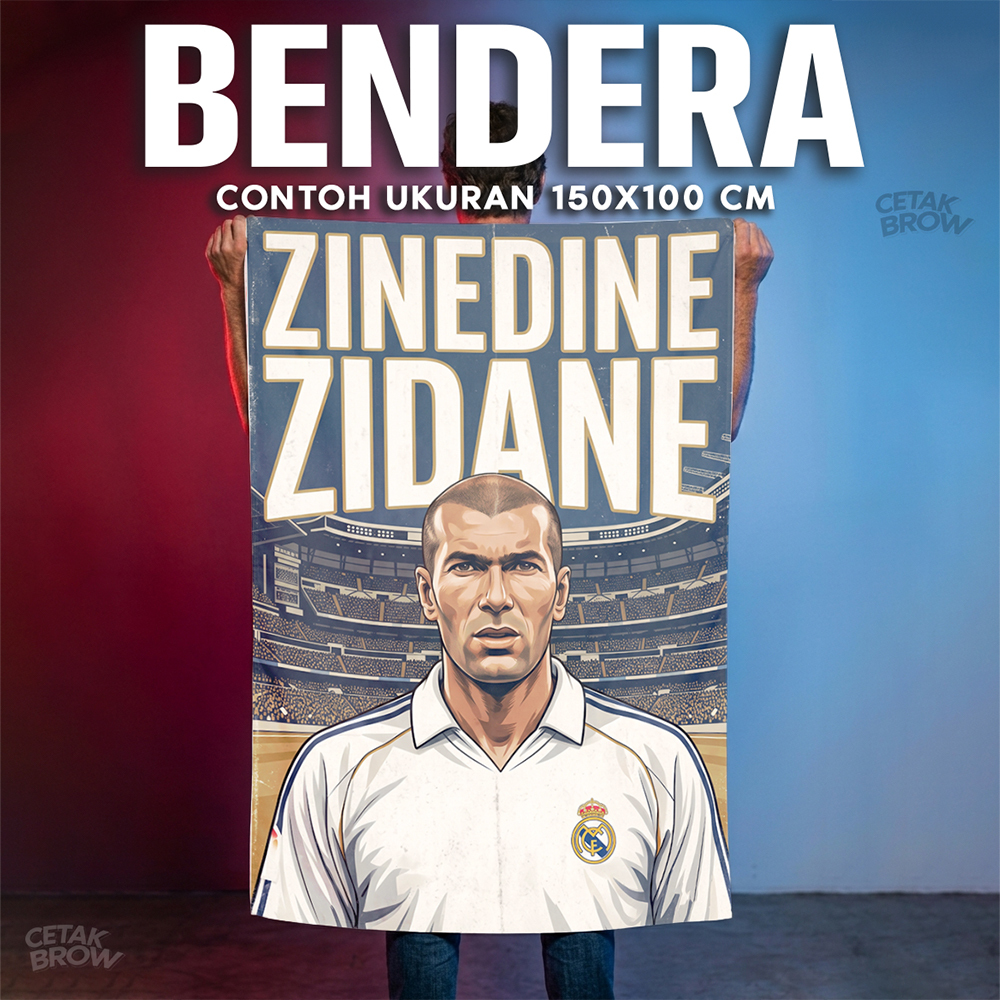Zinedine Zidane Real Madrid France ตํานานธงแฟนบอล