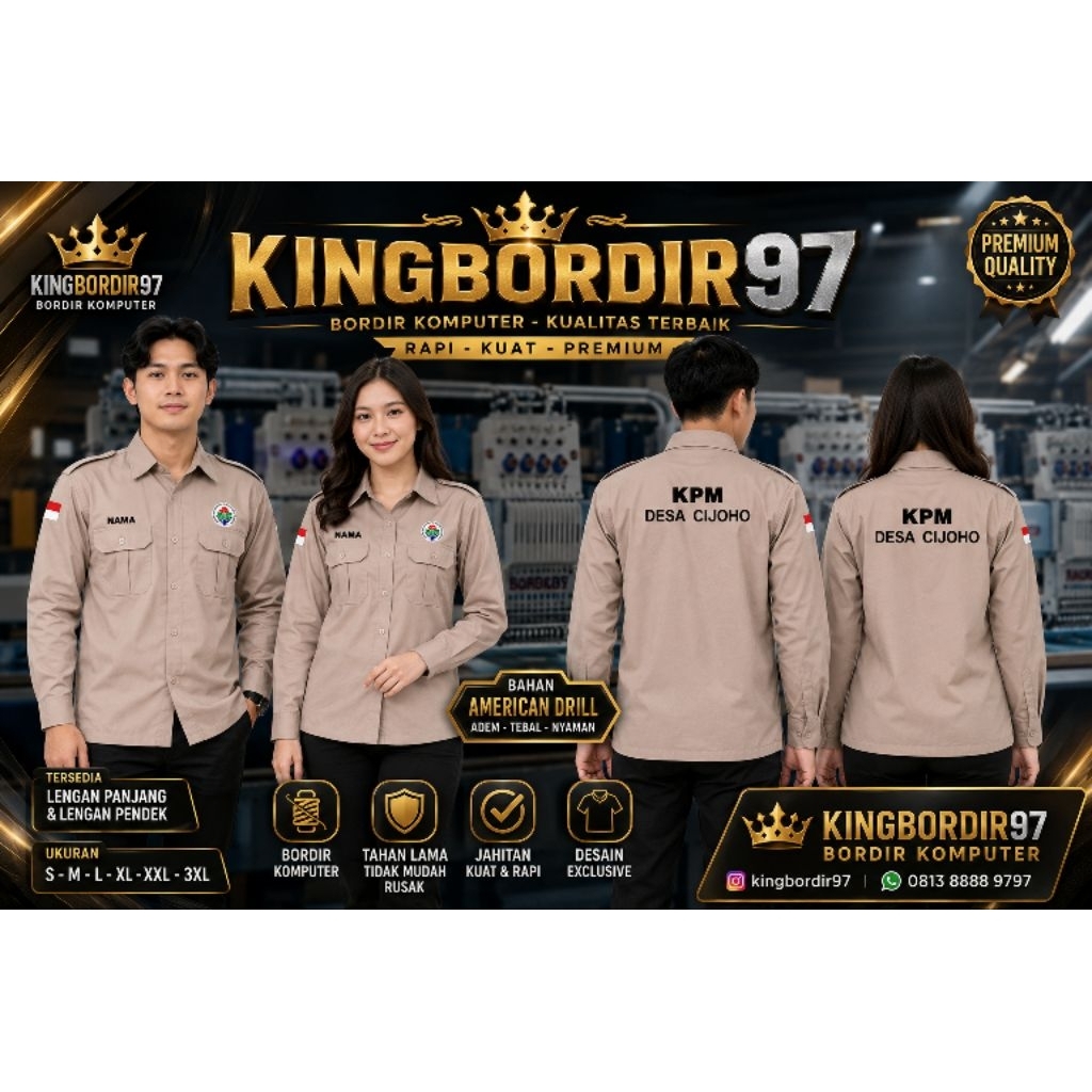 KEMEJA Ready KPM Shirt/KPM Shirt Top k2/PPL Pdh Shirt KPM k2