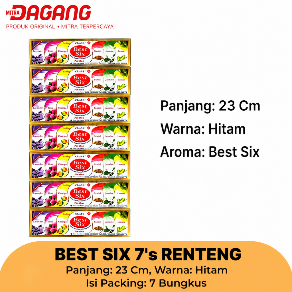 ธูป Savitri BEST SIX 6s RENTENG อินเดียดั้งเดิม