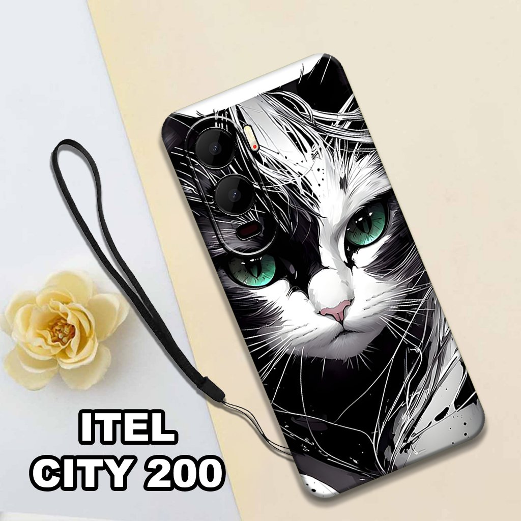 S8-Softcase procamera สําหรับ ITEL CITY 200- วัสดุยางยืดหยุ่น- HP-case ทุกประเภท ITEL CITY 200