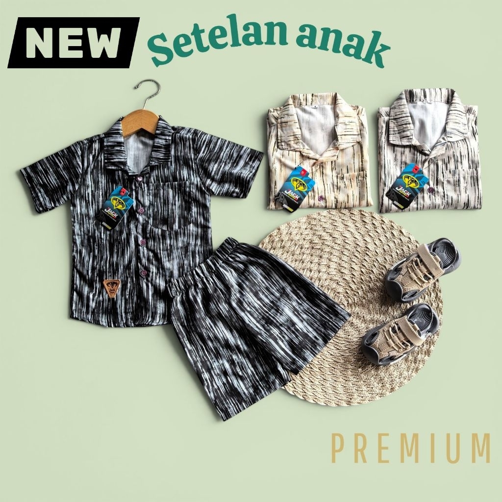 ชุดเสื้อ KEMEJA BOYS พร้อมเส้นใยทันสมัย MOTIF AGES 6 MONTHS - 7 ปี