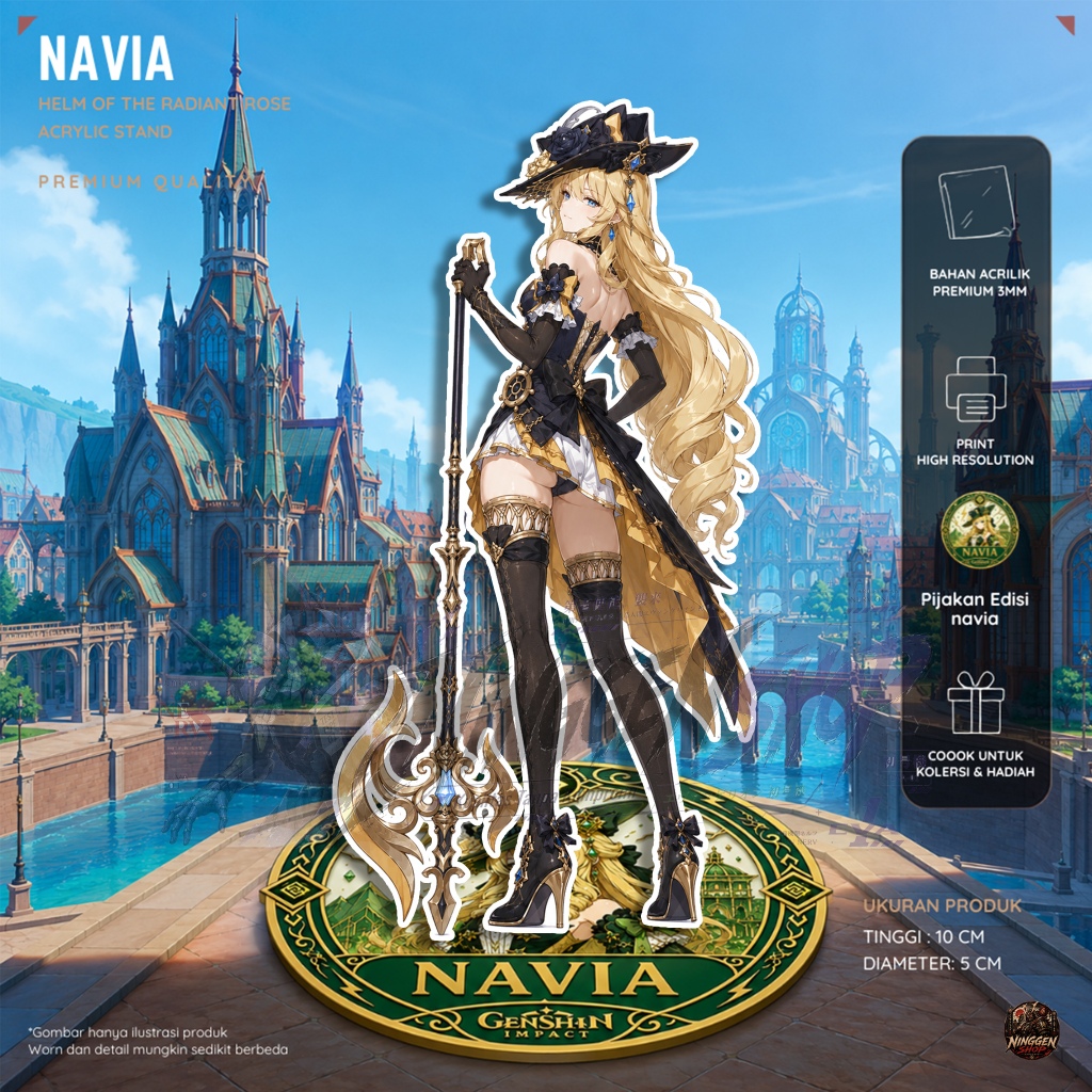 ขาตั้งอะคริลิค Genshin Impact – Navia - ขาตั้งอะคริลิคอนิเมะ