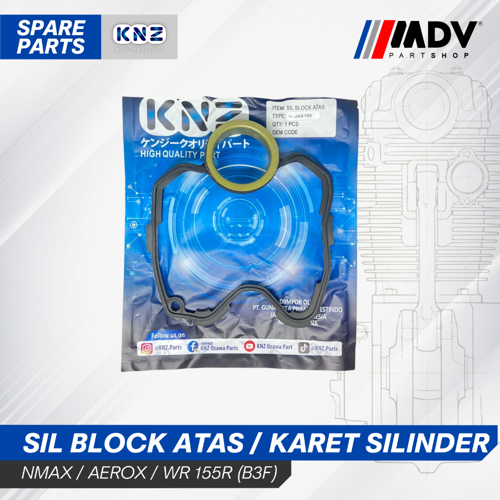 TOP BLOCK SEAL / CYLINDER ยาง NMAX / AEROX / WR 155R (B3F) KNZ