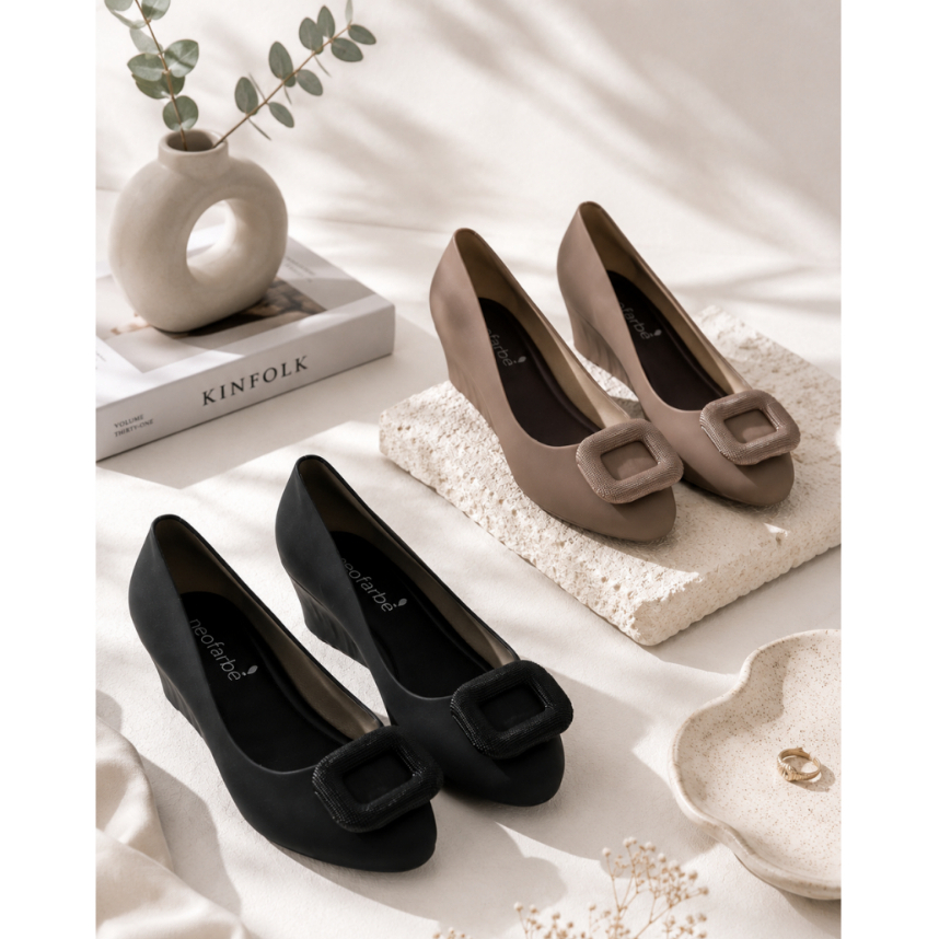 NEW-Neofarbe Olivia 31 Wedges Shoes Jelly