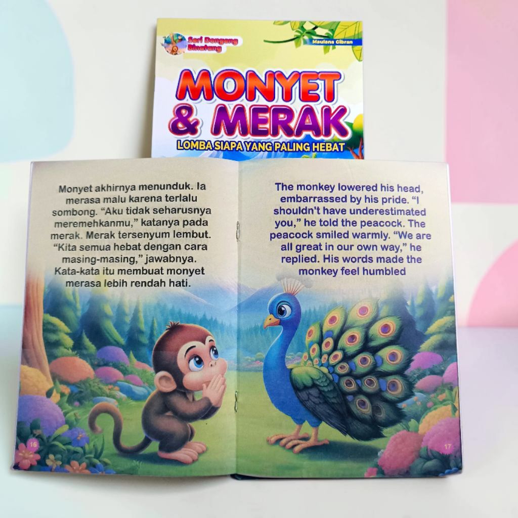 ANIMAL / MONKEY & PEACOCK FAIRY TALE BOOK