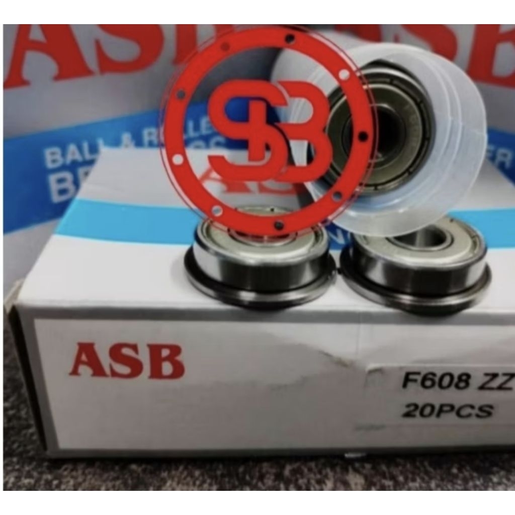 ORIGINAL F 608 ZZ AB FLANGE BEARING นาที 10 ชิ้น