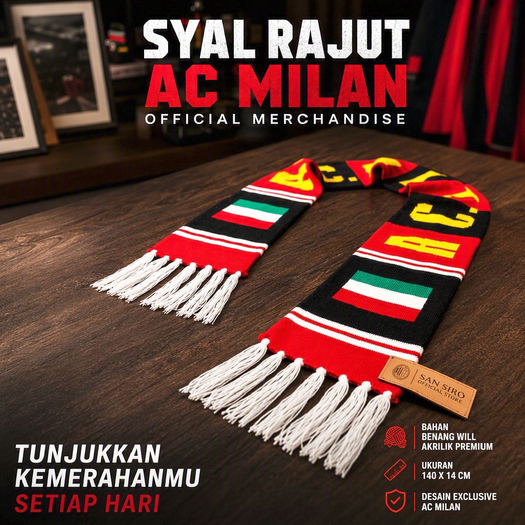 AC MILAN KNIT SCARF*